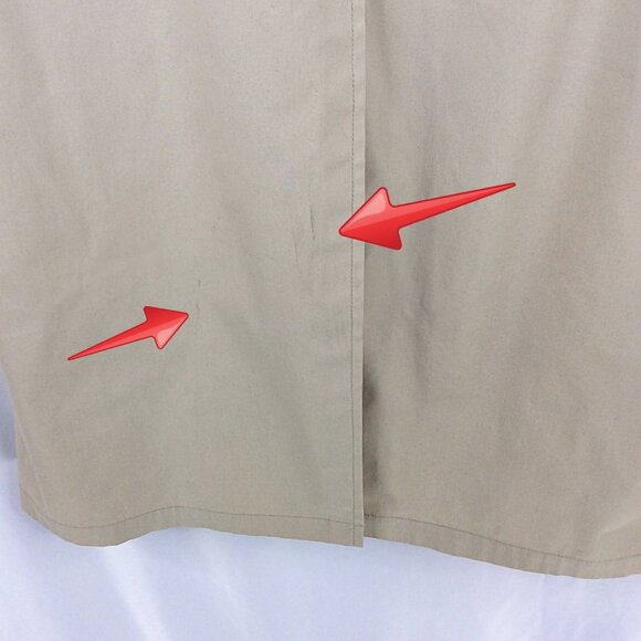 VTG London Fog Maincoats Trench Coat Mens 42R Beige Faux Fur Removable Lining - Picture 5 of 9